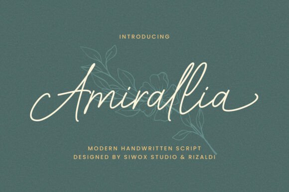 Amirallia Typeface: A Monoline Script for Modern Web Design
