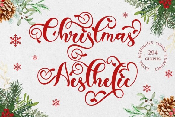 Christmas Aesthetic: A Handwritten Typeface for Modern Web Design