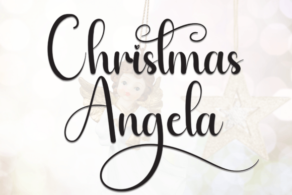Christmas Angela: A Handwritten Display Font for Festive Editorial Design
