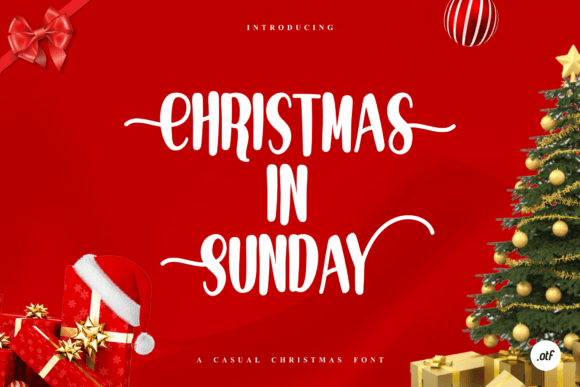 Christmas in Sunday: The Perfect Display Font for Holiday Crafts