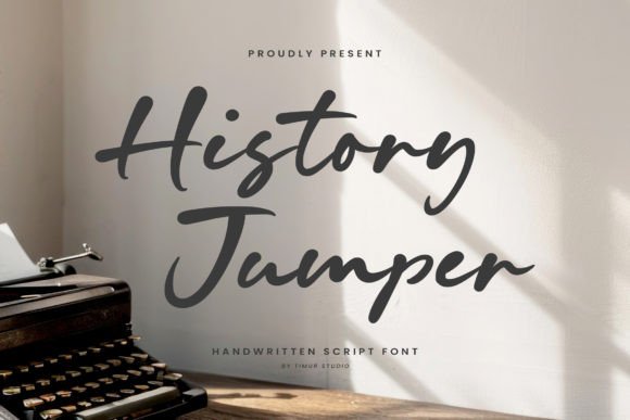 History Jumper: A Handwritten Script Font for Editorial Design