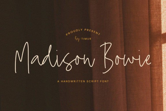 Madison Bowie: The Elegant Script Typeface for Handmade Brands