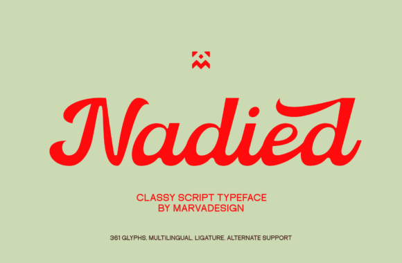Nadied: A Handwritten Script Font for Elegant Brand Identity